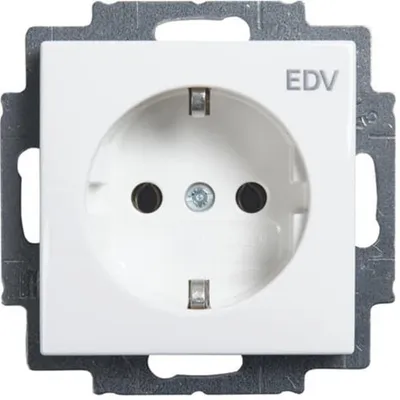 Produktbild von Busch-Jaeger 2011-0-6235, CEE 7/3, Silber, Weiß, 250 V, 16 A