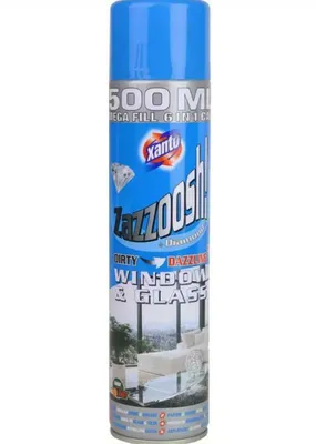 A can of Xanto window and glass cleaner.