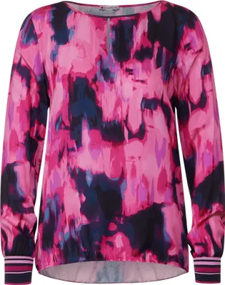 Produktbild von Street One printed mat-mix shirt w.slit n bright cozy pi 38