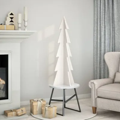 Produktbild von Möbel Weihnachtsbaum zum Schmücken Weiß 112cm Massivholz Kiefer Promotion810393 - Künstliche Weihnachtsbäume
