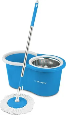 Produktbild von Mop Hope z wiadrem EHS006 niebiesko-biały z mikrofibry