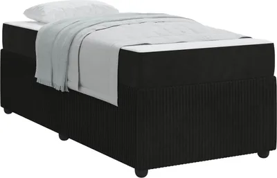 Immagine prodotto di vidaXL Struttura letto con materasso nero 90 x 190 cm in tessuto
