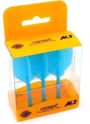 Productafbeelding van Geïntegreerde dartpijlen en flights, set van 3, volledig blauw, maat M, 28 mm schacht