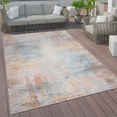 Produktbild von In- & Outdoor Teppich Terrasse Küchenteppich Vintage Pastell Abstrakte Muster Grösse 140x200 cm
