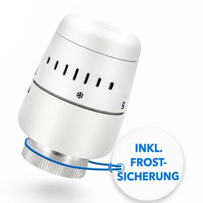 Produktbild von Belrad Thermostatkopf M30x1,5, Heizkörperthermostat mit 6–28 °C Sollwertbereich, Frostschutz bei 6 °C, Flüssigkeitsfühler, robust & montagefreundlich
