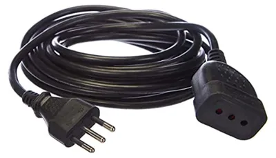 Productafbeelding van Electraline 46122 verlengkabel 5 m stekker - Zwart - Kabeldoorsnede 3G1 mm²