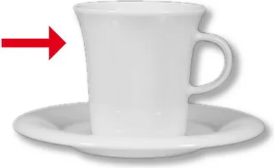 Produktbild von 6x Kaffeeobertasse 0,18 l, Kelchform Kaffeeservice, Kaffeebecher