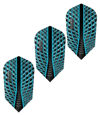 Produktbild von Harrows - Dart Flights "Silica" 3er-Pack PP6378 (Einheitsgröße) (Schwarz/Blau)