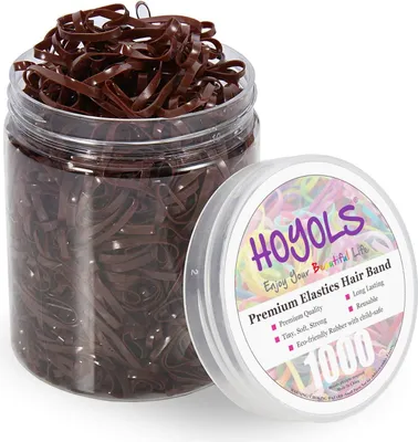 Image de Hoyols Elastiques pour Queue de Cheval 1000 pièces Marron TPR