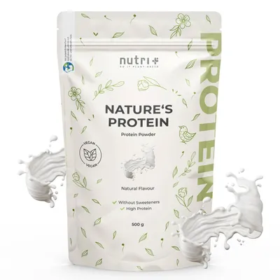 Produktbild von nutri+ Vegan Natures Protein - Proteinpulver ohne Süßstoff - Neutral 500 g