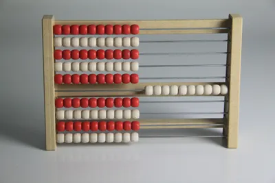 Produktbild von 100`er Rechenrahmen rot/weiß, Abakus, student`s abacus, System