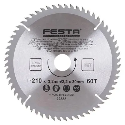 Obrázek produktu pro Kotouč pilový FESTA SK 210/3.2/30mm 60T 22333