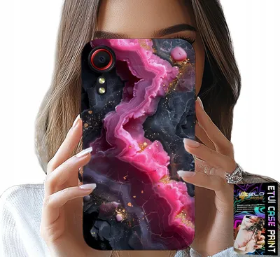 Zdjęcie produktu dla Etui Do Samsung Galaxy Xcover 5 - Różowy Marmurek Plecki, Modne Wzory