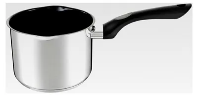 Produktbild von Edelstahl Kasserolle Induktion 14 cm 1,6 l Milchtopf mit Antihaftbeschichtung und Ausgießer, spülmaschinenfest