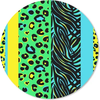 Produktbild von MuchoWow® Mauspad Mousepad Design - Pantherdruck - Gelb - Grün 40x40 cm - Mousepads - Maus Mat - Pad - Mausunterlage - Schreibtisch Accessoires