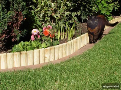 Produktbild von Beetrolli Rasenkante Beeteinfassung Beetumrandung Mähkante Palisade - 30 cm