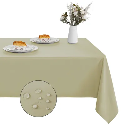 Produktbild von Tischdecke abwaschbar 130 x 130 cm Sand Fleckschutz abwischbar rechteckig 1 Stück