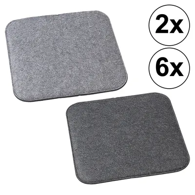 Produktbild von 6er Set Sitzauflage Filz - eckig - 2-farbig zum Wenden 35x35cm