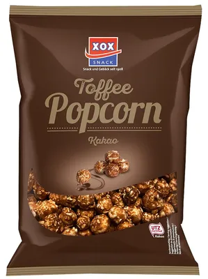 Image de XOX Sweet Popcorn Toffee Cacao croustillant au goût subtil de cacao 125g