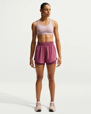 Zdjęcie produktu dla Spodenki Nike W NK ONE DF HR 3IN 2N1, kolor: różowy/biały, rozmiar: XS