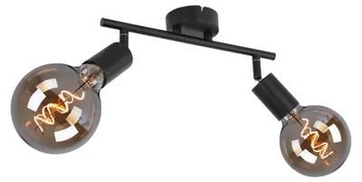 Produktbild von Deckenleuchte, 2-Flammig, schwarz, Spots verstellbar, L 30 cm