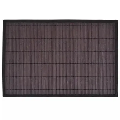 Image de 6 sets de table en bambou 30 x 45 cm brun foncé