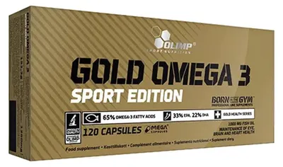 Zdjęcie produktu dla Olimp Nutrition Gold Omega-3 Sport Edition, Kapsułka, Witamina E, 120 szt., 12 mg