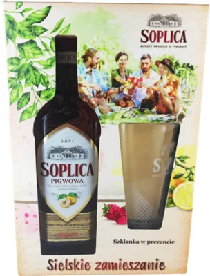 Produktbild von Soplica Pigwowa Polnischer Likör Quitte Geschenkset 0,5L 30% Vol. Quittenlikör