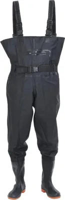 Image de vidaXL Waders avec bottes et ceinture Noir taille 44