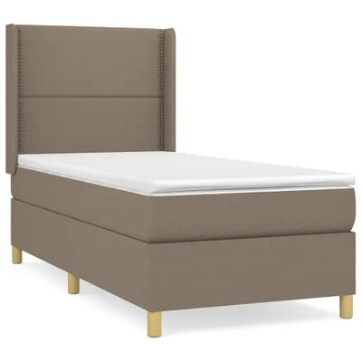 Produktbild von vidaXL Boxspringbett mit Matratze Taupe 90x190 cm Stoff