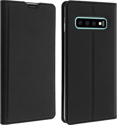 Produktbild von Flip Cover, Klappetui mit Kartenfach & Standfunktion Samsung Galaxy S10 Schwarz