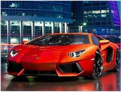 Produktbild von 40x30 Diamanten Malerei Zum Selbermachen Diamond Painting Ferrari in der Stadt