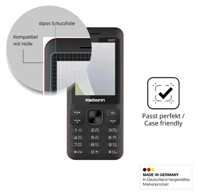 Produktbild von 4x Schutzfolie für Karbonn KX27 matt Displayschutzfolie Folie Display Schutz dipos