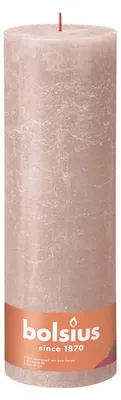 Productafbeelding van Bolsius Rustieke kaars 300/100, kleur: zachtroze (1 stuk)