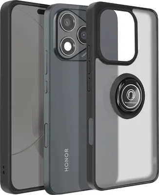 Obrázok produktu pre Avizar, puzdro Honor 400 Lite s magnetickým krúžkom, priehľadné, čierne