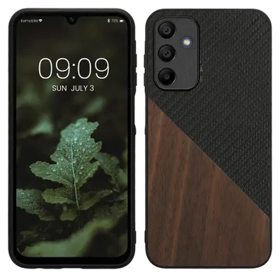 Produktbild von kwmobile Hülle kompatibel mit Samsung Galaxy A15 5G - Handyhülle - Handy Schutzhülle - Smartphone Cover - Dunkelbraun Schwarz