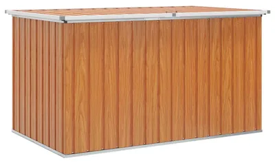 Produktbild von vidaXL Außenlagerbox Verzinkter Stahl 171 x 99 x 93 cm Holzähnlich