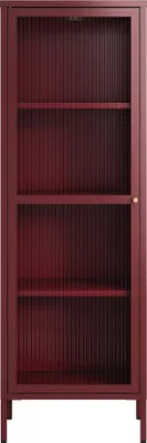 Zdjęcie produktu dla Gablota 'Säkylä' z 1 drzwiami stalowymi 150 x 50 x 35 cm Bordowa czerwień
