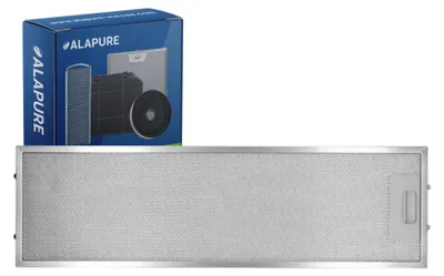 Image de Filtre métallique Alapure, compatible avec les modèles Pelgrim 366534, dimensions : 534 x 159 x 7 mm
