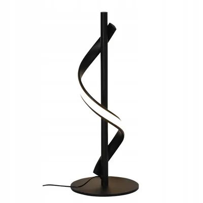 Zdjęcie produktu dla Lampa stołowa LED XUDO Spiral Design czarna matowa 10 W 700 lm 4000 K neutralna biel nowoczesna lampka nocna lampka dekoracyjna 43 cm