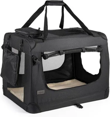 Obrázek produktu pro Přepravka pro psy na cesty 50 x 34 x 36 cm, odolná, černá