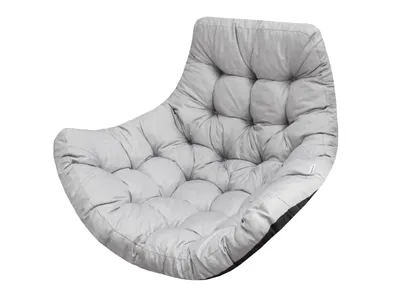 Produktbild von Bjird Hängesessel Kissen, Auflage für Papasansessel - 100x120 cm, Asche (Ecolen) - Polster, Sitzkissen, Hängeschaukel, Hängekorb