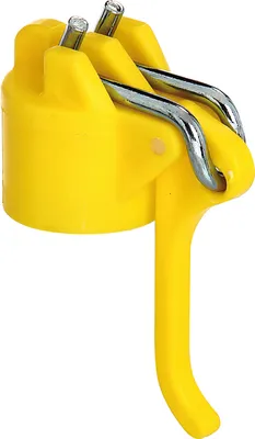 Produktbild von Alberts 3 x Leinenspannerkopf für Wäschpfähle Kunststoff, gelb für Rohr-Ø 42 mm