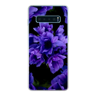 Produktbild von MuchoWow® Handyhülle Schutzhülle Hülle für Samsung Galaxy S10 Lite Muster - Blumen - Lila Silikon Softcase Handy Hülle - Schutz