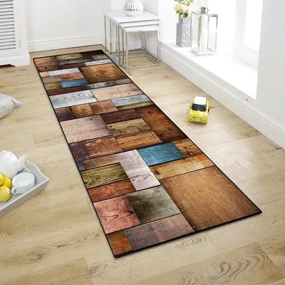 Obrázok produktu pre Protiskluzová umývateľná podlahová krytina 60 x 250 cm s dizajnom dreva