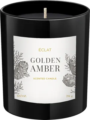 Produktbild von ÉCLAT Golden Amber Duftkerze – Sojawachs, vegan, Brenndauer bis zu 45h, 280g