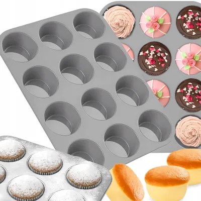 Produktbild von Karwil Silikonform für Muffins Desserts Cupcakes 12er Pack
