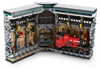Produktbild von Reobrix 66031 Bahnhof Gebäude Klemmbaustein Modell mit Zug 3060 Teile ab 14