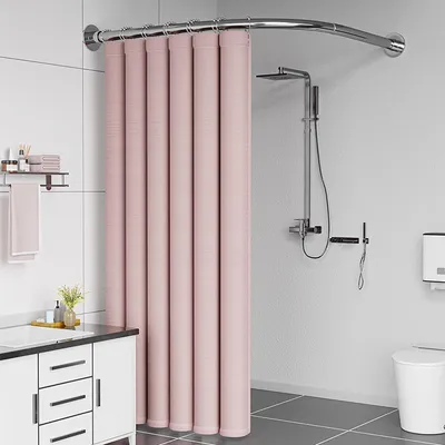 Immagine prodotto di Solidchoice - Barra angolare regolabile per tenda da doccia, in acciaio inossidabile