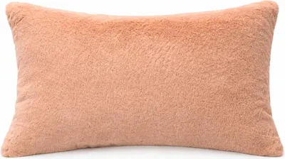 Produktbild von Dekokissen 30x50cm ohne Füllung Altrosa PLÜSCH Bär Schlicht Kunstfell Sofakissen Kuschelkissen Flauschig Robust